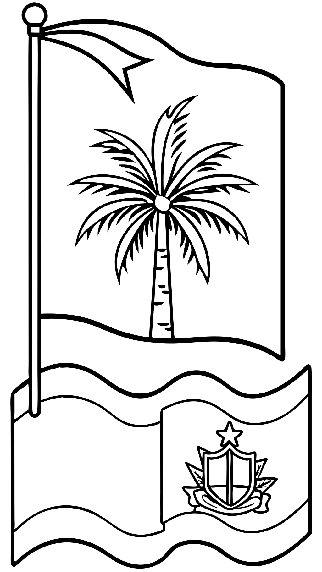 dominican flag coloring page